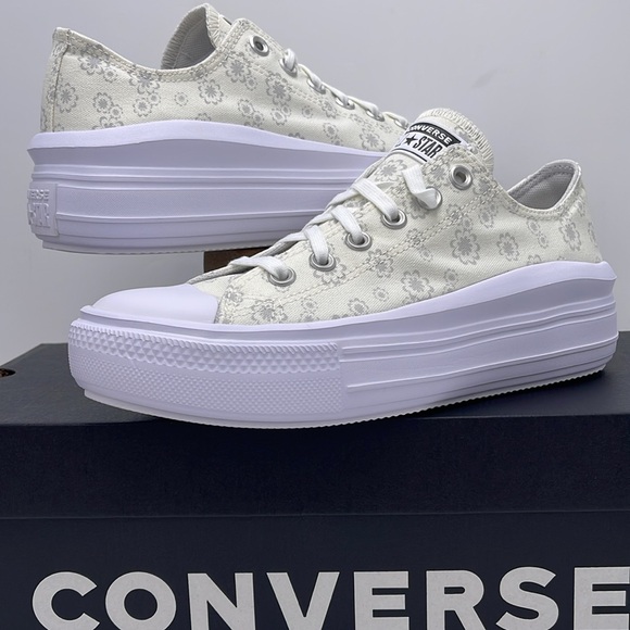 Converse WMNS White Sneakers Platform A00841C CTAS MOVE OX
WHITE/MOUSE/WHITE - Picture 9 of 16